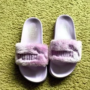 Purple Fenty Slippers Ever Found Fluffy Slippers Savage Fenty